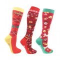 HY Cross Stitch Socks PK3